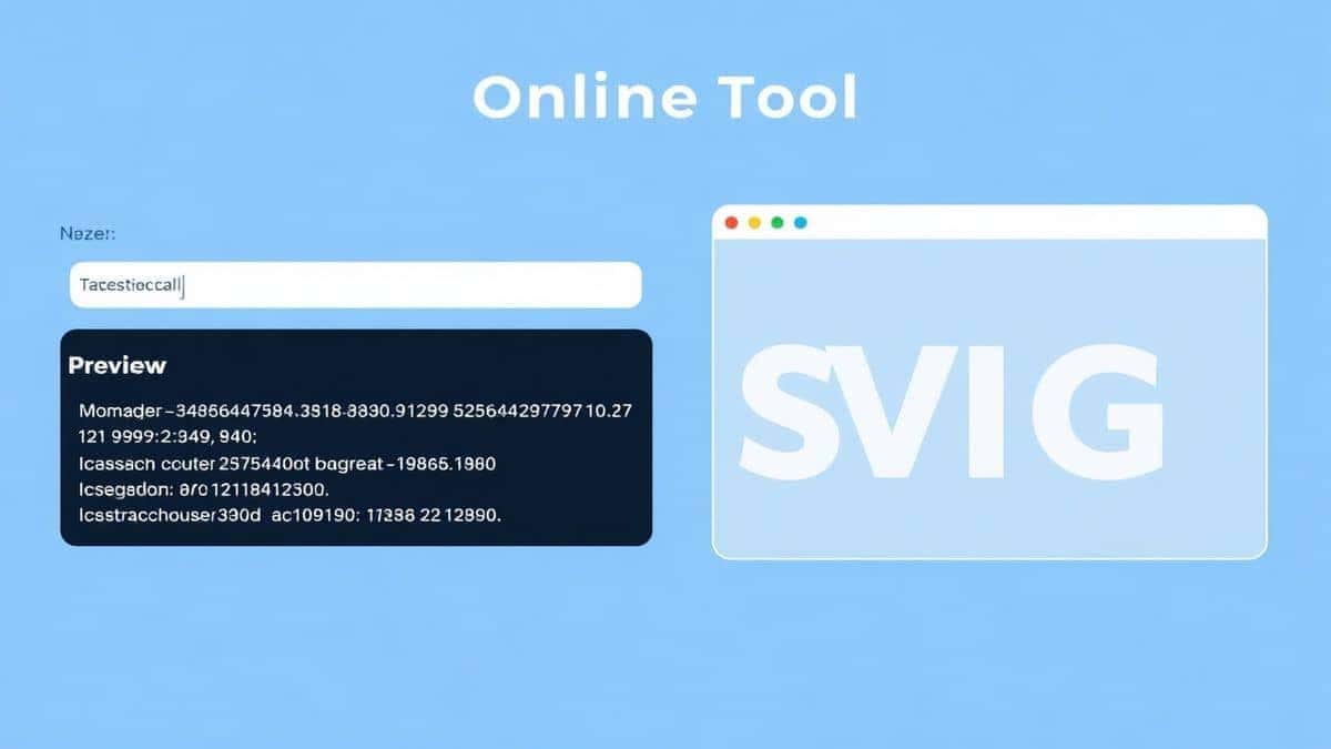 modern online tool interface showing base64 input on left and SVG preview on right clean minimalist design