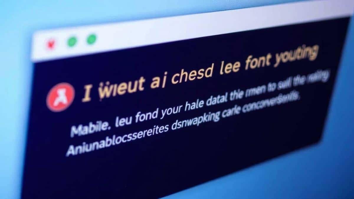 A close-up of a computer screen showing an error message about missing fonts or corrupted file data after a failed conversion attempt. A close-up of a computer screen showing an error message about missing fonts or corrupted file data after a failed conversion attempt.